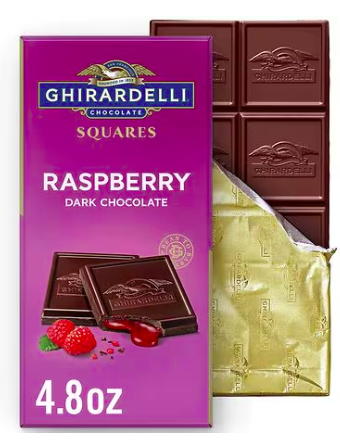 Best online shopping sites in usa - Ghirardelli Candy Bar Dark Chocolate & Raspberry, 4.8 oz