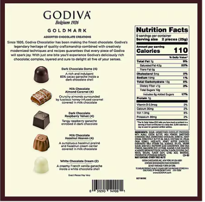 Best online shopping sites in usa - Godiva Goldmark Assorted Chocolate Creations Gift Box, 7.7 oz - Image 2