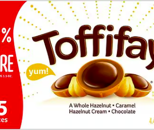 Toffifay Hazelnut Chocolate Caramel Candy Box, 4.4 oz