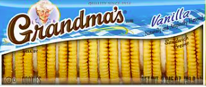 Grandma's Sandwich Cremes Cookies Vanilla, 3.25 oz(pack2)
