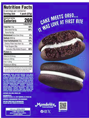 Best online shopping sites in usa - Oreo Cakesters Soft Snack Cakes Original, 2.02 oz, 5 pack - Image 2