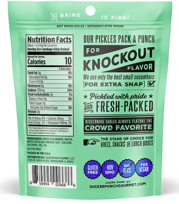 Best online shopping sites in usa - SuckerPunch Classic Dill Pickle Chips, 3.4 fl oz - Image 2