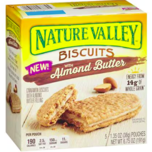 Nature Valley Biscuits Cinnamon & Almond Butter, 1.35 oz, 5 pack(2pack)