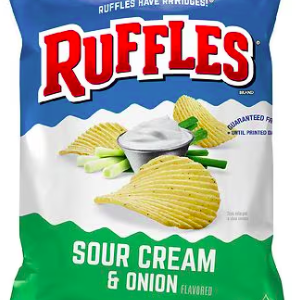 Ruffles Potato Chips Sour Cream & Onion, 2.5 OZ(pack2)