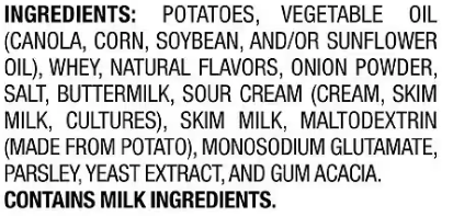 Best online shopping sites in usa - Ruffles Potato Chips Sour Cream & Onion, 2.5 OZ(pack2) - Image 2
