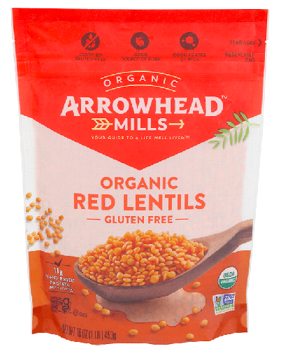 Best online shopping sites in usa - Arrowhead Mills Organic Red Lentils--1 Bag-1 Lb