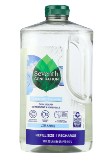 Best online shopping sites in usa - Seventh Generation Dish Soap Free & Clear Refill Bottle-50 Fl Oz