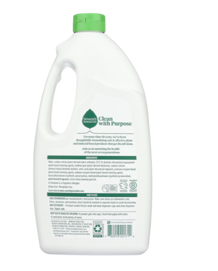 Best online shopping sites in usa - Seventh Generation Dishwasher Detergent Gel Lemon-42 oz - Image 2