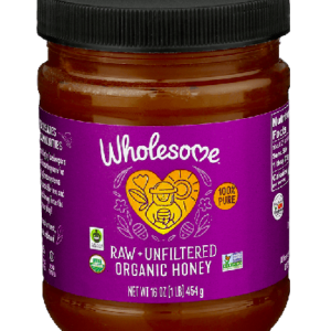 Wholesome Sweeteners Organic Raw Honey Fair Trade Jar-16 Oz