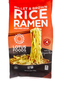 Lotus Foods, Millet & Brown Rice Ramen, Red Miso Soup, 2.8 oz (80 g)