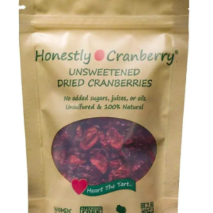 1 ounce bag Honestly Cranberry Unsweetened Dried Cranberries