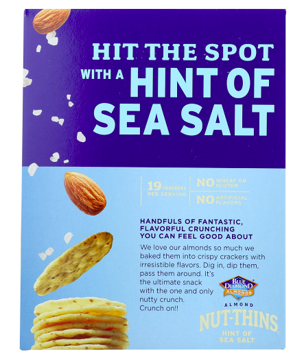 Best online shopping sites in usa - Blue Diamond Nut Thins Sea Salt--1 Box-4.25 Oz - Image 2
