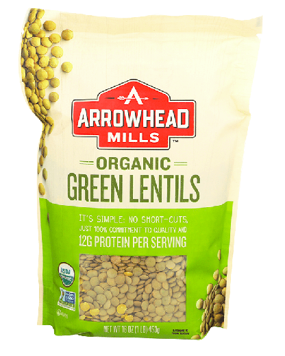 Best online shopping sites in usa - Arrowhead Mills Organic Green Lentils--1 Bag-1 Lb