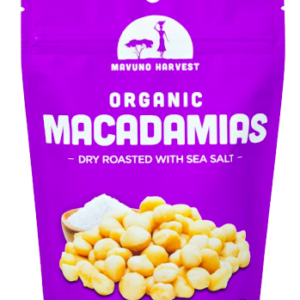 Mavuno Harvest Organic Dry Roasted Macadamias with Sea Salt-4 oz