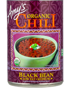 Amy's, Organic Chili, Black Bean, Medium, Low Fat, 14.7 oz (416 g)