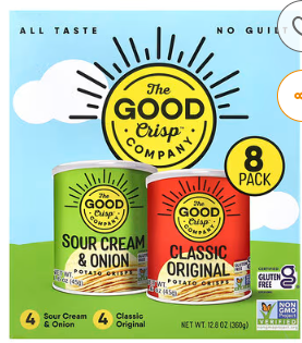 Best online shopping sites in usa - The Good Crisp Company, Potato Crisps, Variety Pack, 8 Count, 1.6 oz (45 g) Each