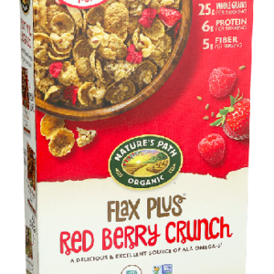 Natures Path Flax Plus Red Berry Crunch Cereal Box-10.6 Oz
