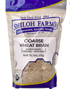 Shiloh Farms, Organic Coarse Wheat Bran, Unprocessed, 16 oz (454 g)